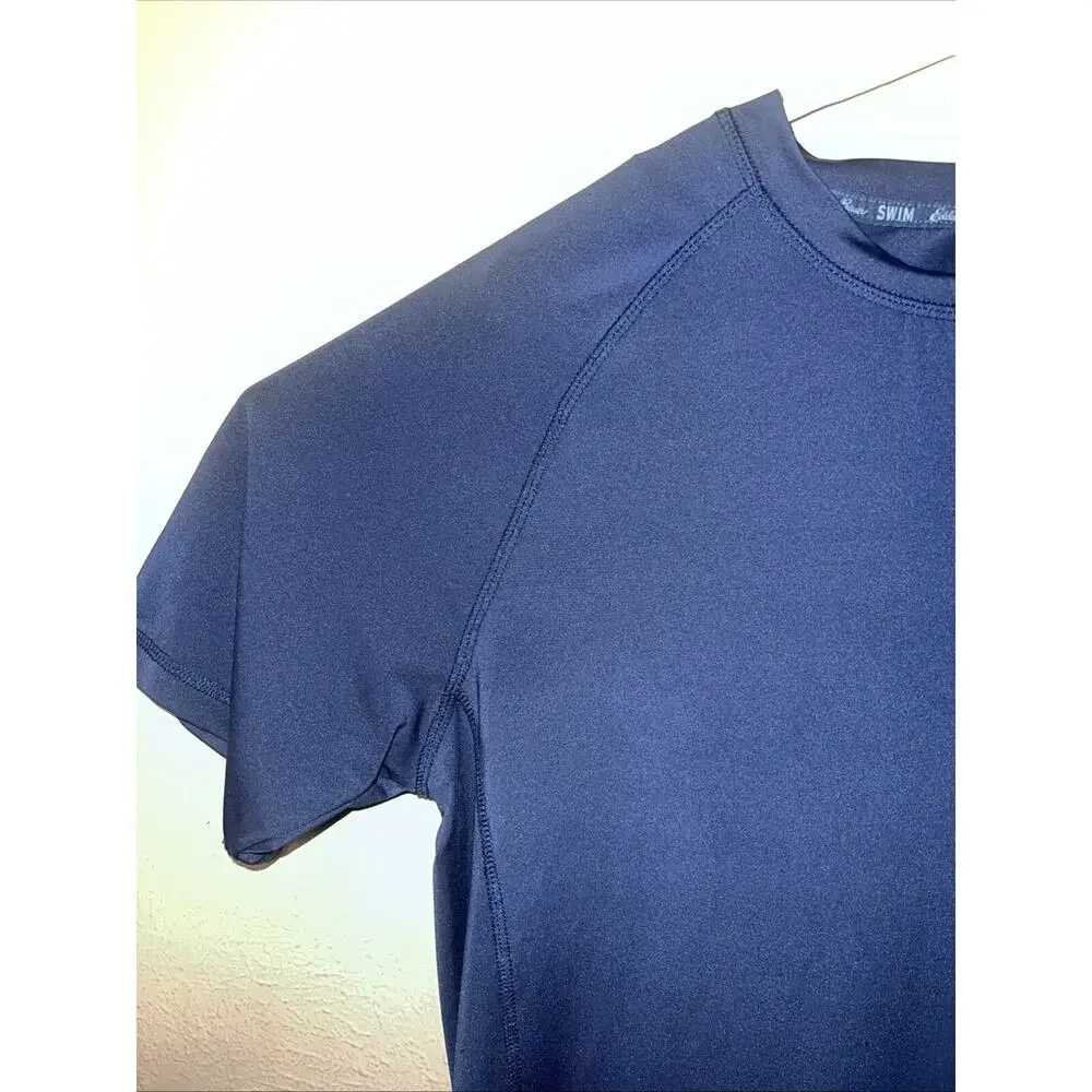 EDDIE BAUER SWIM T SHIRT SHORT SLEEVES RASHGUARD LOGO BLUE COLOR MEN SIZE MEDIUM